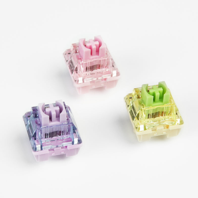 Kzzi offers several types of mechanical keyboard switches for your hotswappable keyboard, you could customize your keyboard with your favorite switch.