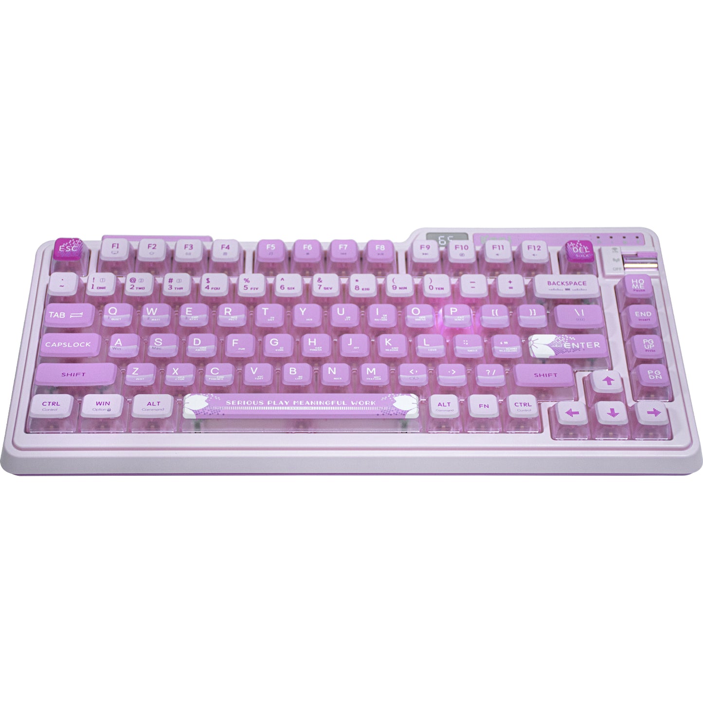 Kzzi k75 Dazzling Pudding Keycap Mechanical Keyboard