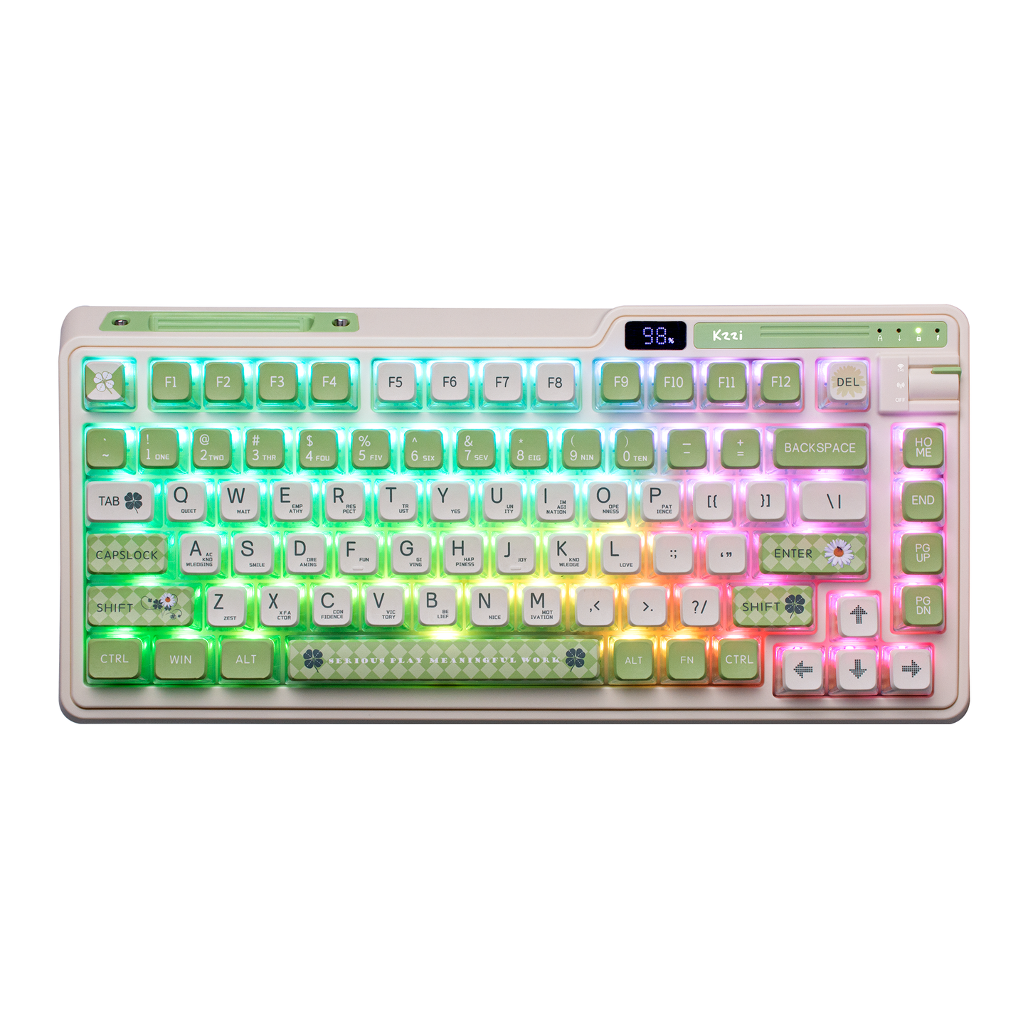 Kzzi k75 Dazzling Pudding Keycap Mechanical Keyboard