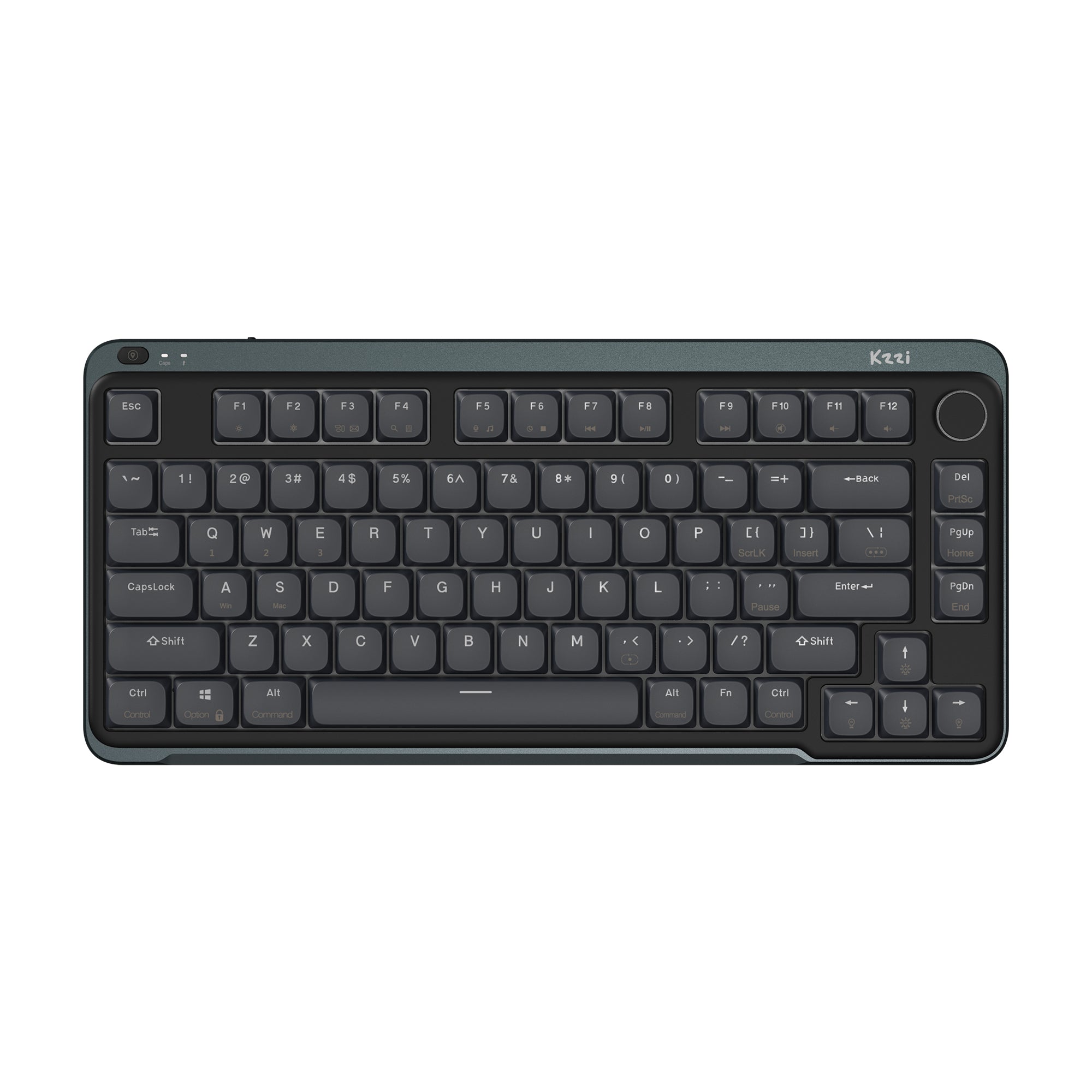 front-of-kzzi-i75-black-bluetooth-keyboard