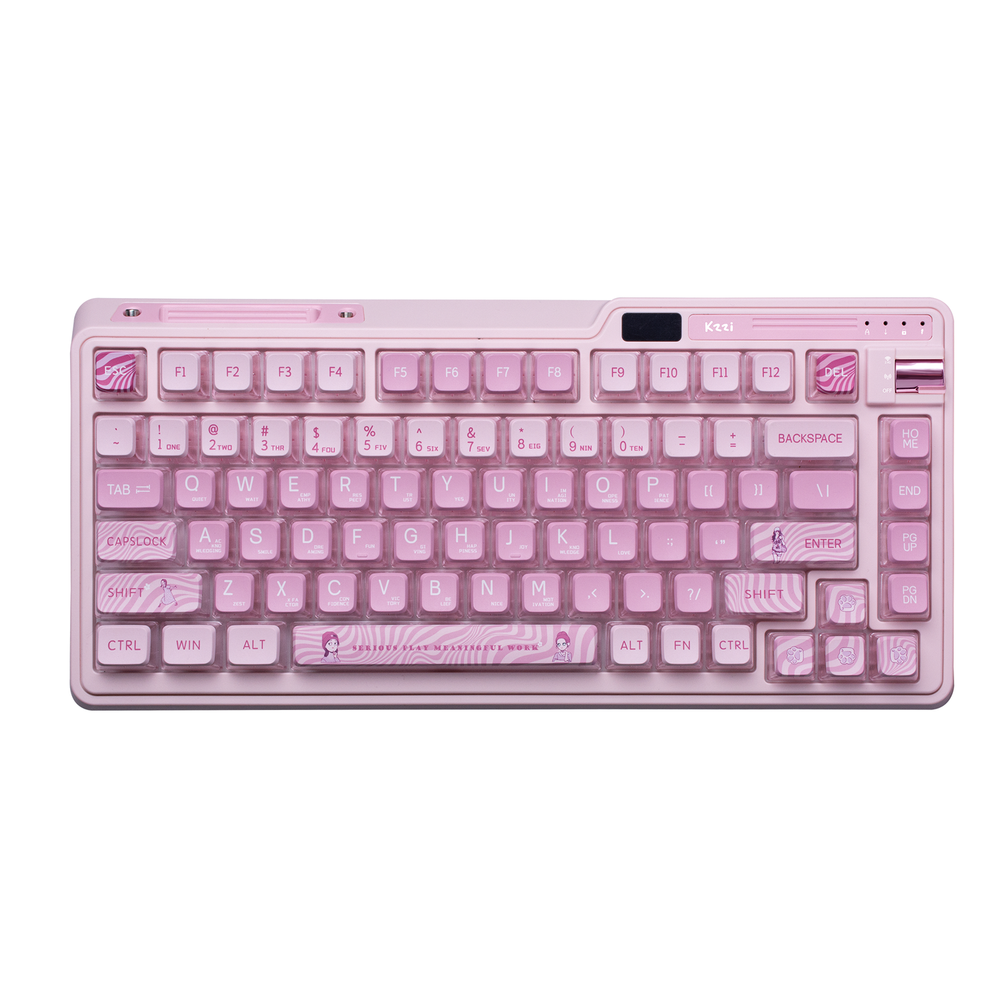 Kzzi k75 Dazzling Pudding Keycap Mechanical Keyboard